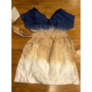 Calypso St. Barth by Christiane Celle Dip Dye Kimono Dress 100% Silk L